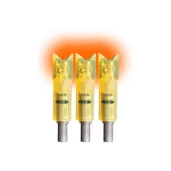 Lumenok Archery Lighted Crossbow Bolt Nock .300 ID Crescent End 3 Pack Orange Gold Tip GTC3