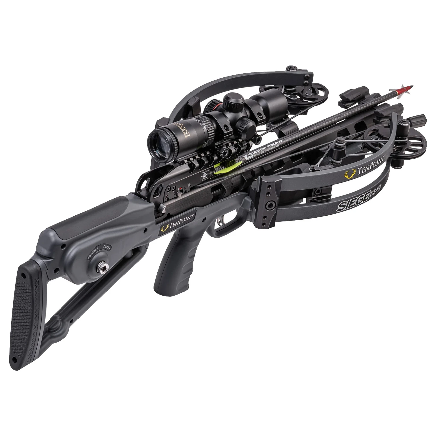 TenPoint Crossbow Siege RS410 ACUslide RangeMaster Pro Scope Graphite Grey CB21012-1819 W/ Free Case & CenterPunch Broadheads 5 TenPoint Crossbow Siege RS410 ACUslide RangeMaster Pro Scope Graphite Grey CB21012-1819 W/ Free Case & CenterPunch Broadheads - Image 5